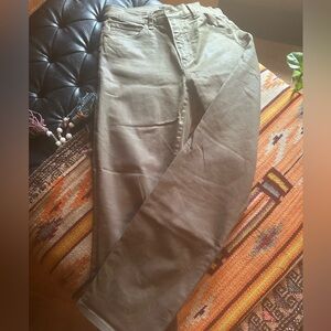 JOES JEAN LUNA CIGARETTE WAXED OLIVE SZ 30